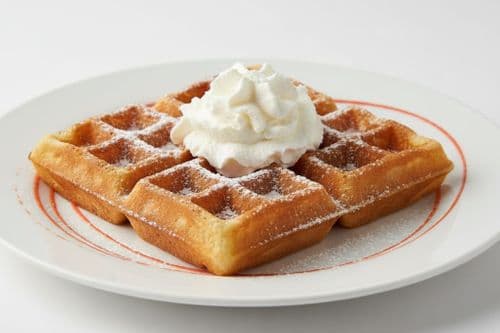 Gaufre à la crème chantilly
