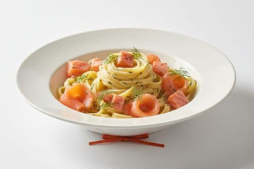 Tagliatelles aux deux saumons fumés